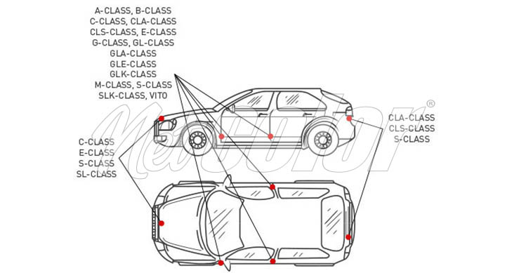 Stylo de retouche peinture MERCEDES-BENZ